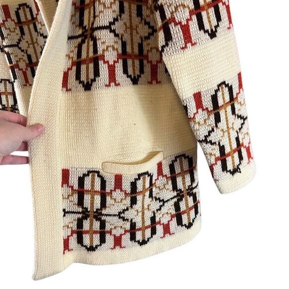 Vintage Sturbridge Open Front Cardigan Sweater 70s  Medium Large - Picture 4 of 5